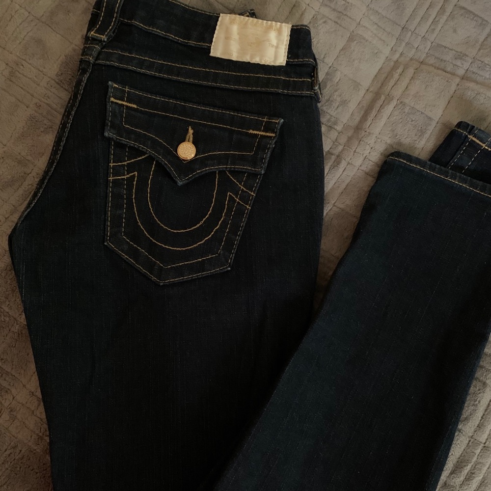 True religion rhinestone skinny jeans